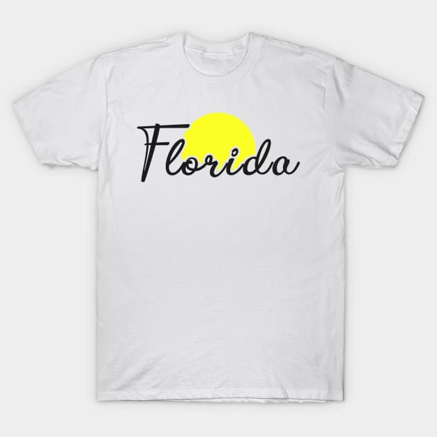 Florida Nice Script Summertime Sunshine Florida Is Calling T-Shirt by mangobanana